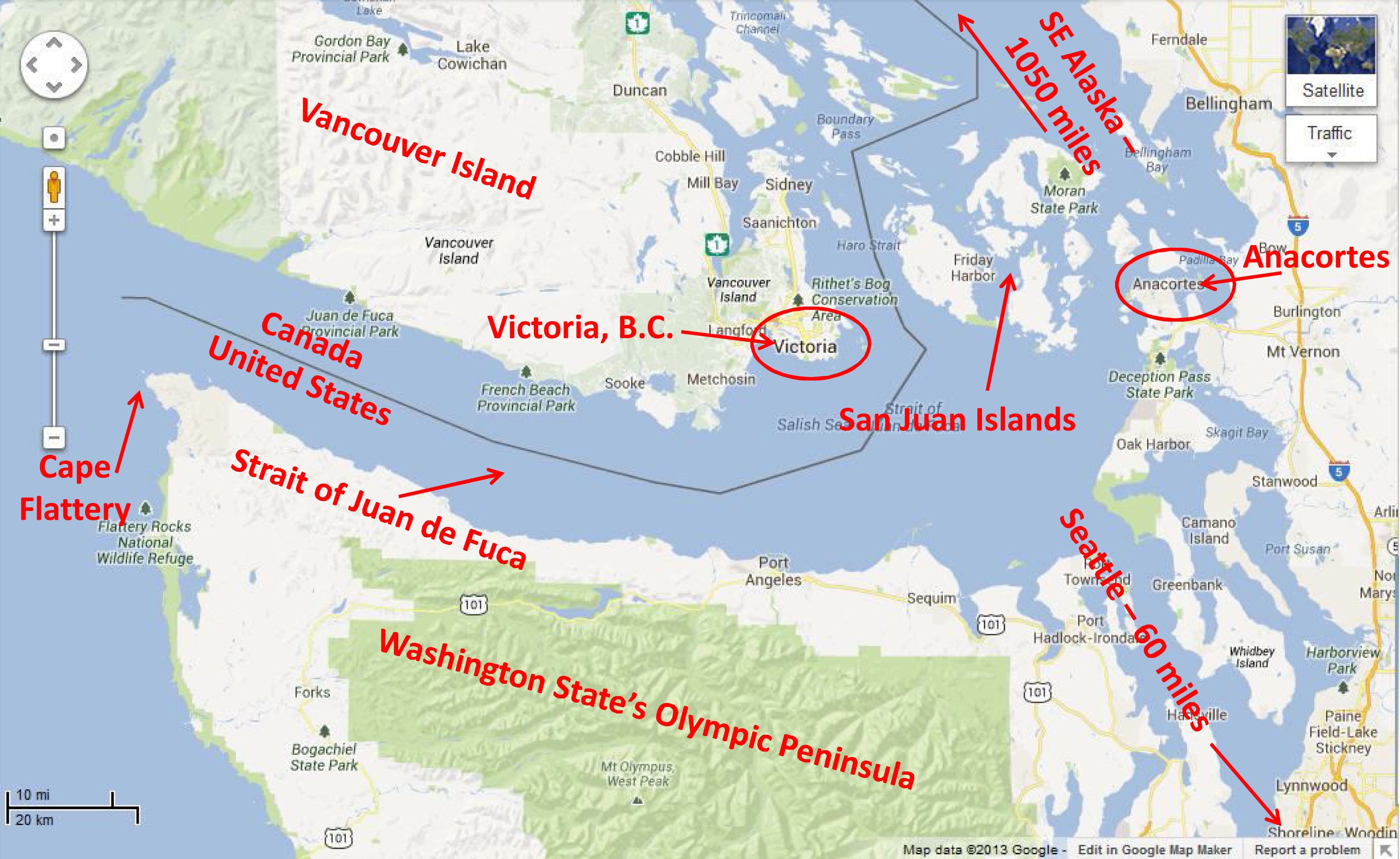 Strait Of Juan De Fuca Map Maps For You